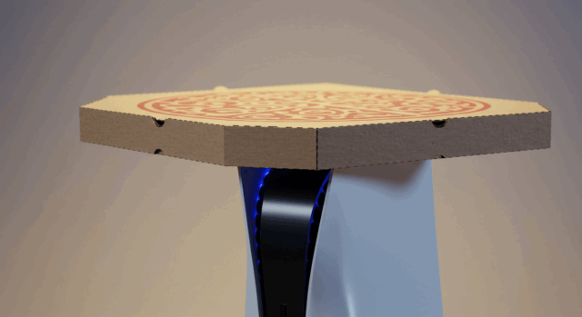 ピザが冷めるヒマなんてない！PS5の熱で温める「PIZZAWRMR」が爆誕。ピザハットが放つ“バカ発明”が想像以上にガチ