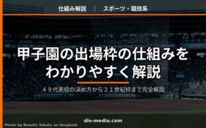 甲子園の出場枠の仕組みをわかりやすく解説