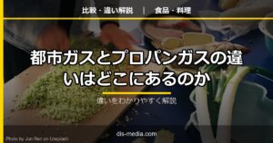 都市ガスとプロパンガスの違い