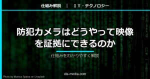 防犯カメラはどうやって映像を証拠にできるのか