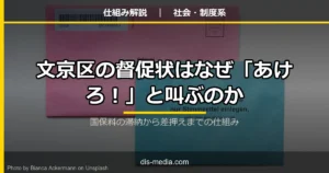文京区の督促状はなぜ「あけろ！」と叫ぶのか