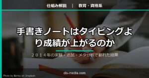 手書きノートはタイピングより成績が上がるのか