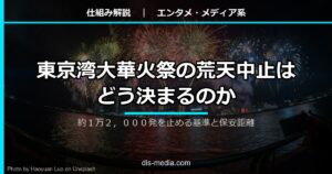 東京湾大華火祭の荒天中止はどう決まるのか